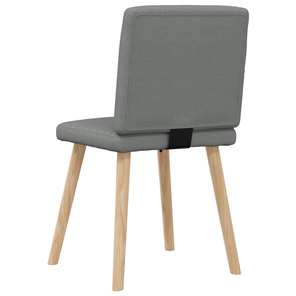 Dining chairs set of 6 dark grey fabric