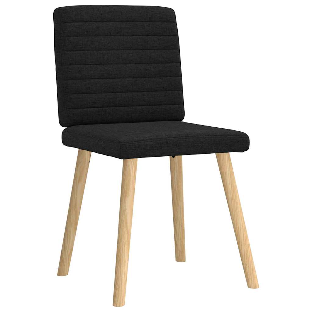 Dining chairs set of 6 black fabric