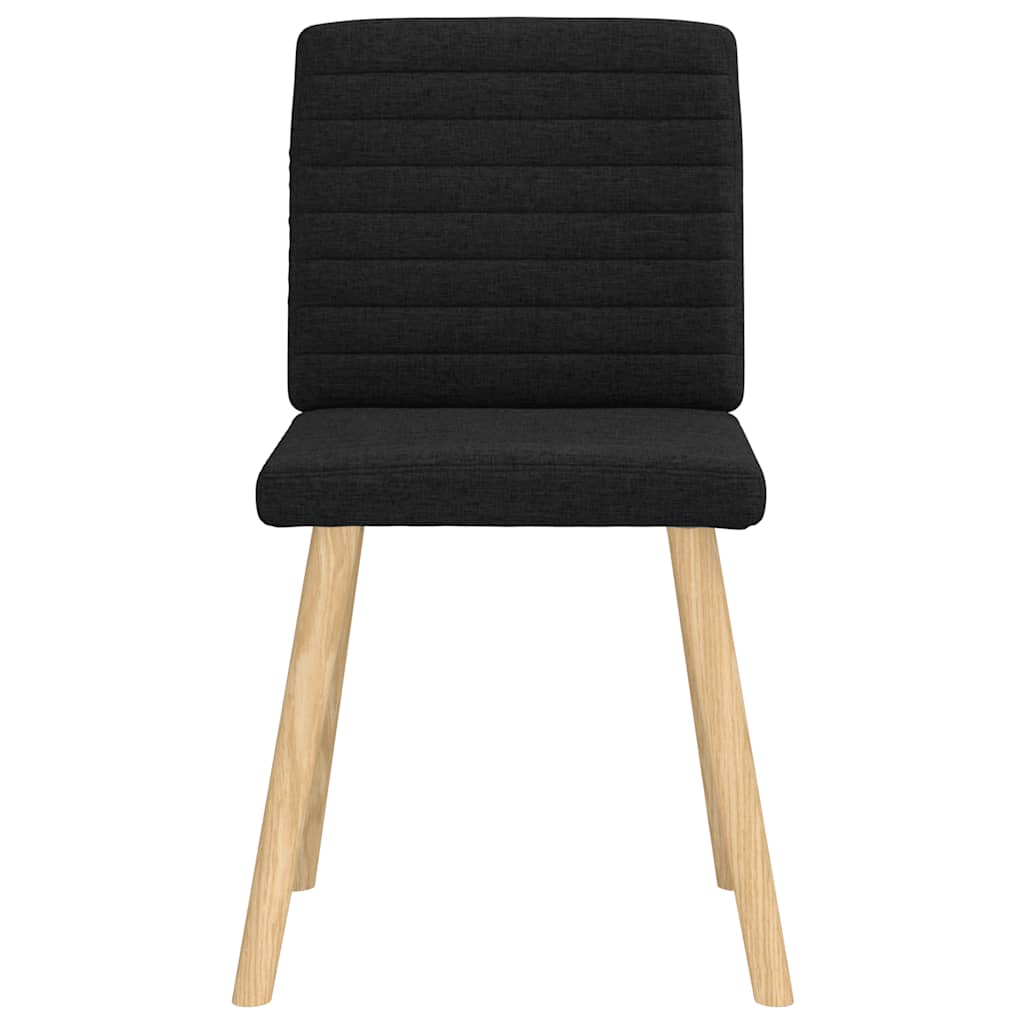 Dining chairs set of 6 black fabric