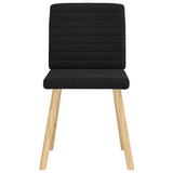 Dining chairs set of 6 black fabric