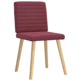 Chaises à manger lot de 6 rouge bordeaux tissu