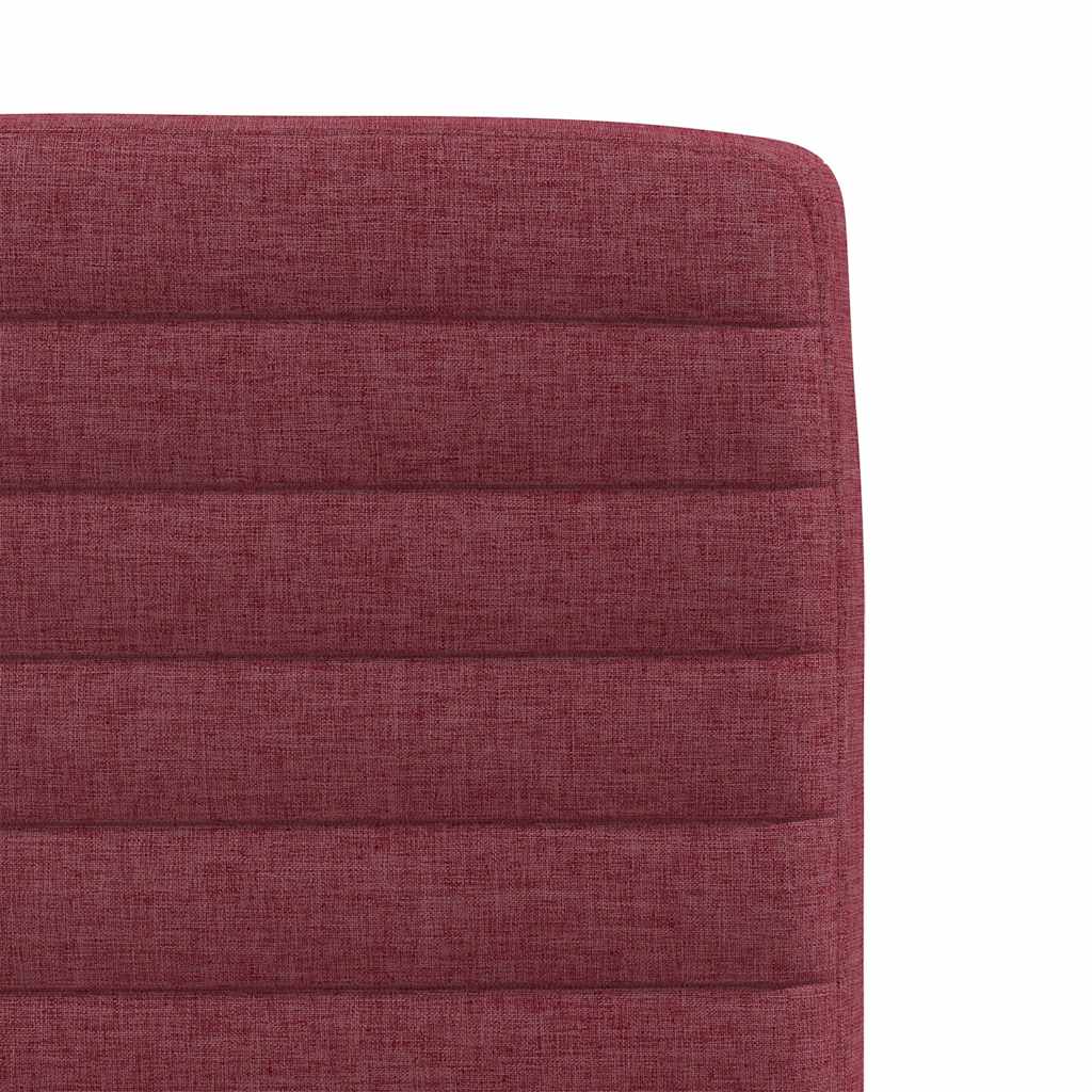 Chaises à manger lot de 6 rouge bordeaux tissu