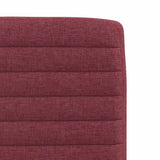 Chaises à manger lot de 6 rouge bordeaux tissu