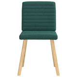 Dining chairs set of 6 dark green fabric