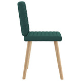 Dining chairs set of 6 dark green fabric