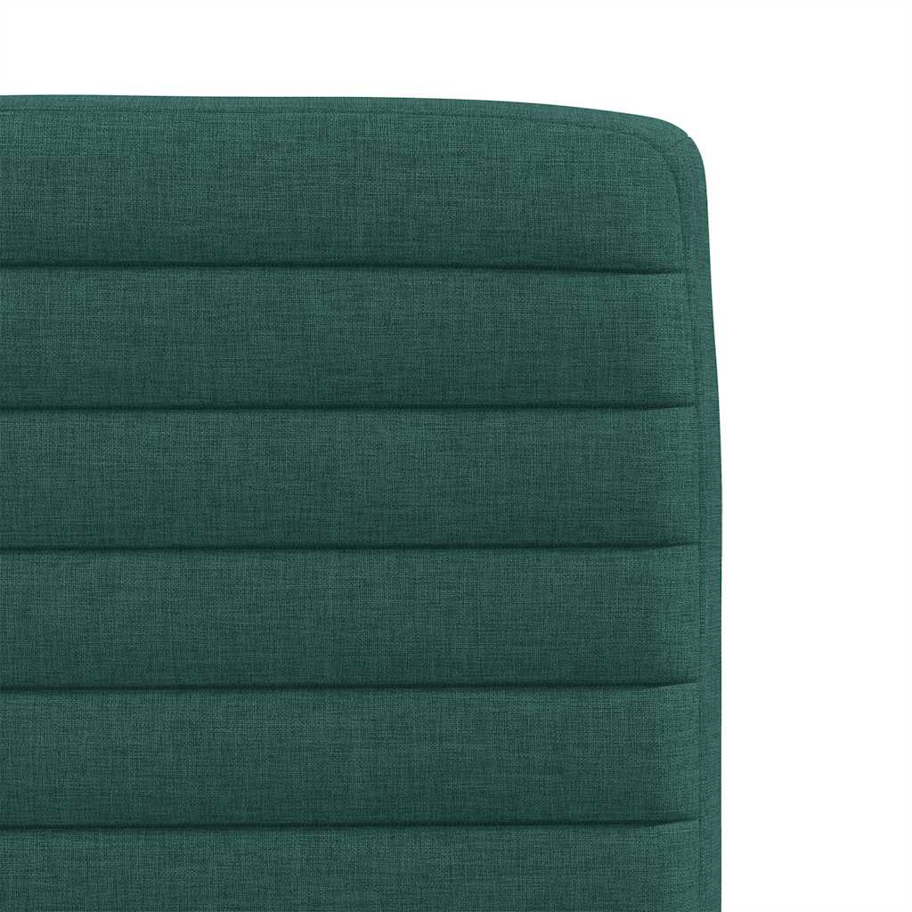 Dining chairs set of 6 dark green fabric