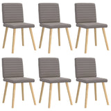 Dining chairs set of 6 taupe fabric