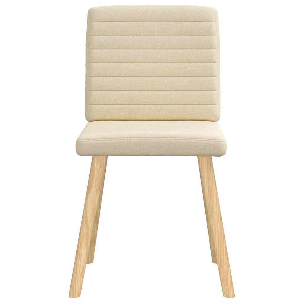 Dining chairs set of 6 cream fabric