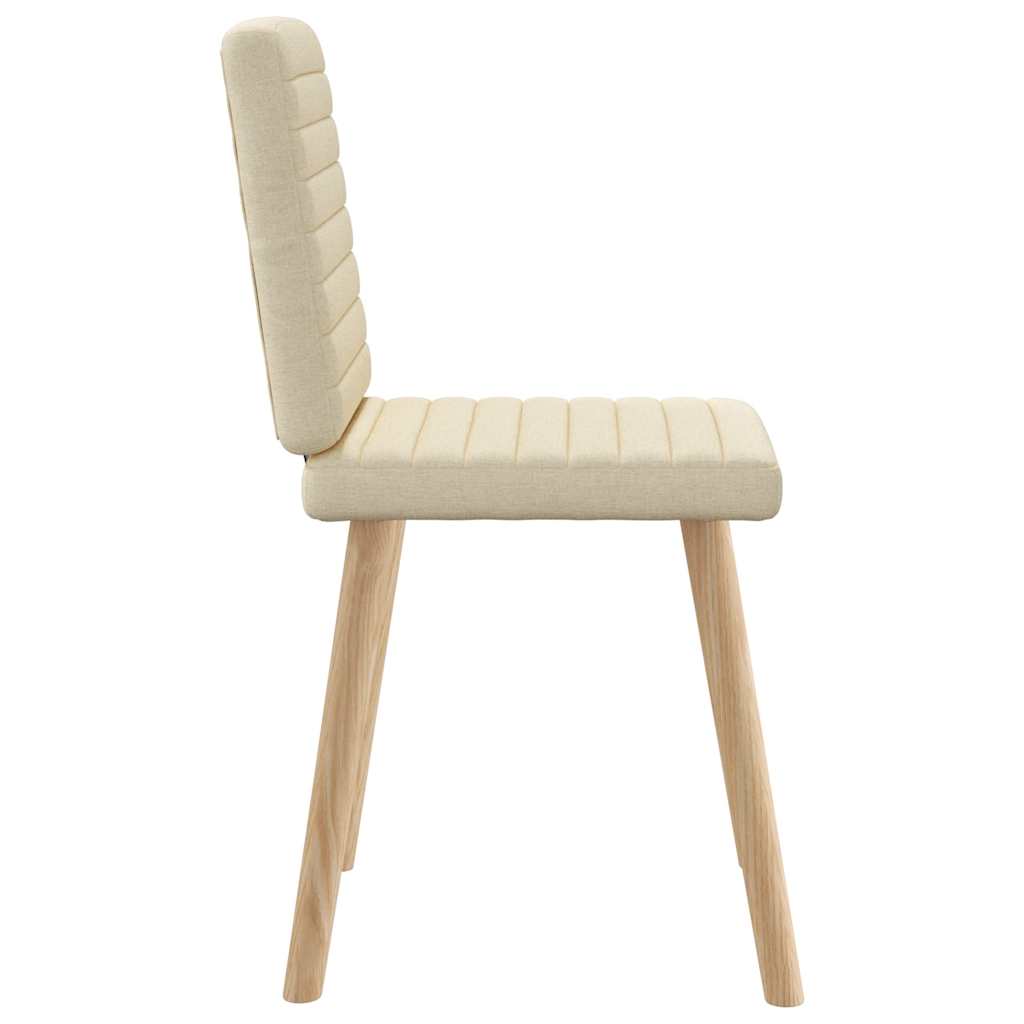 Dining chairs set of 6 cream fabric