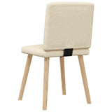 Dining chairs set of 6 cream fabric