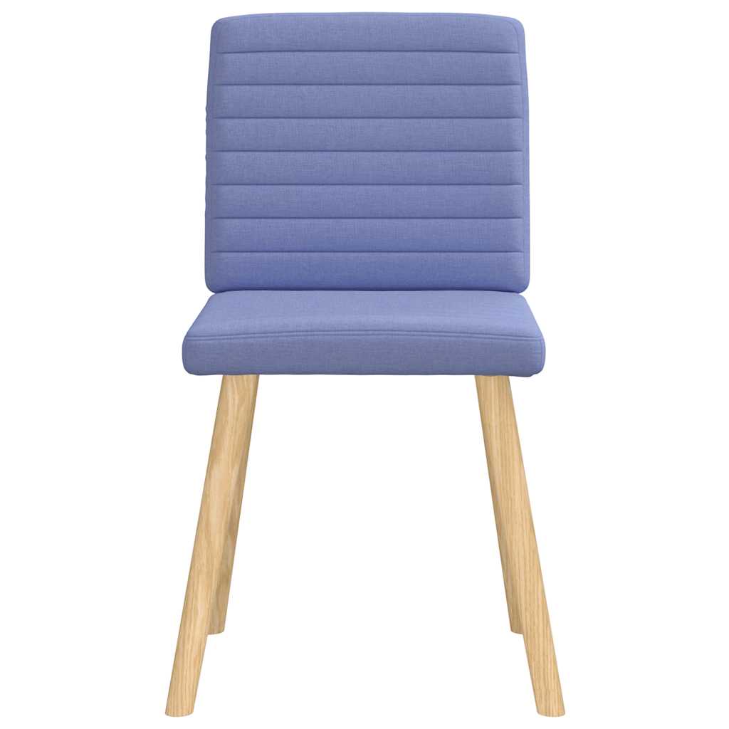 Dining chairs set of 6 blue denim fabric