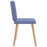 Dining chairs set of 6 blue denim fabric