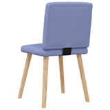 Dining chairs set of 6 blue denim fabric