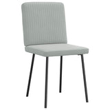 Dining chairs set of 6 light grey velvet