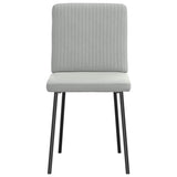 Dining chairs set of 6 light grey velvet