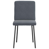 Dining chairs set of 6 dark grey velvet