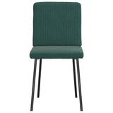 Dining chairs set of 6 dark green velvet