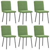 Dining chairs set of 6 light green velvet