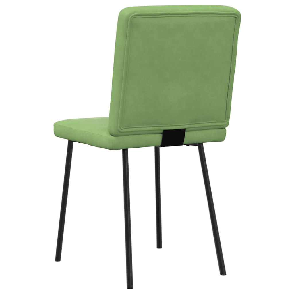 Dining chairs set of 6 light green velvet