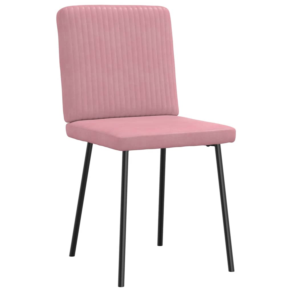 Dining chairs set of 6 pink velvet