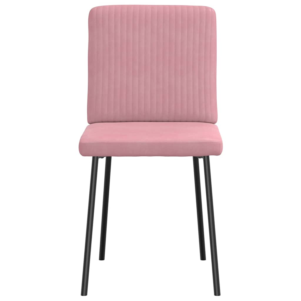 Dining chairs set of 6 pink velvet