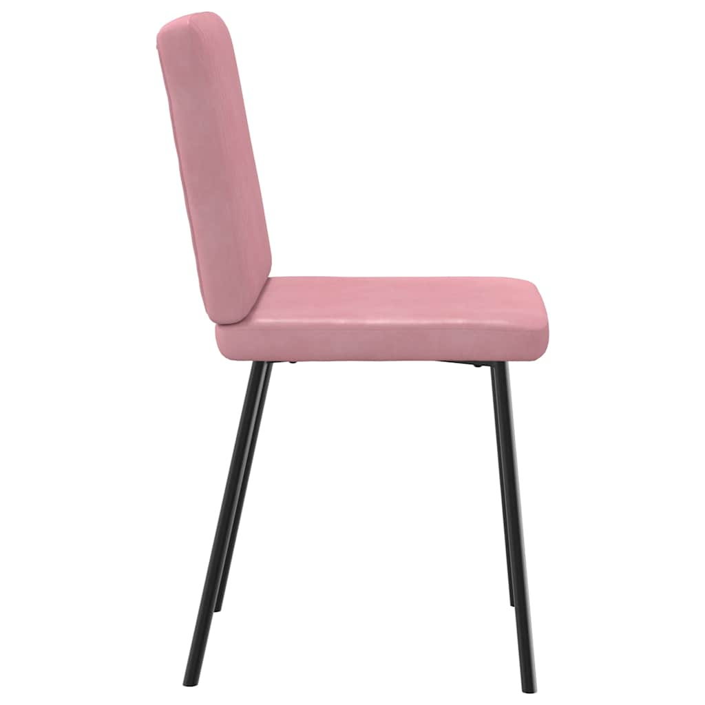 Dining chairs set of 6 pink velvet