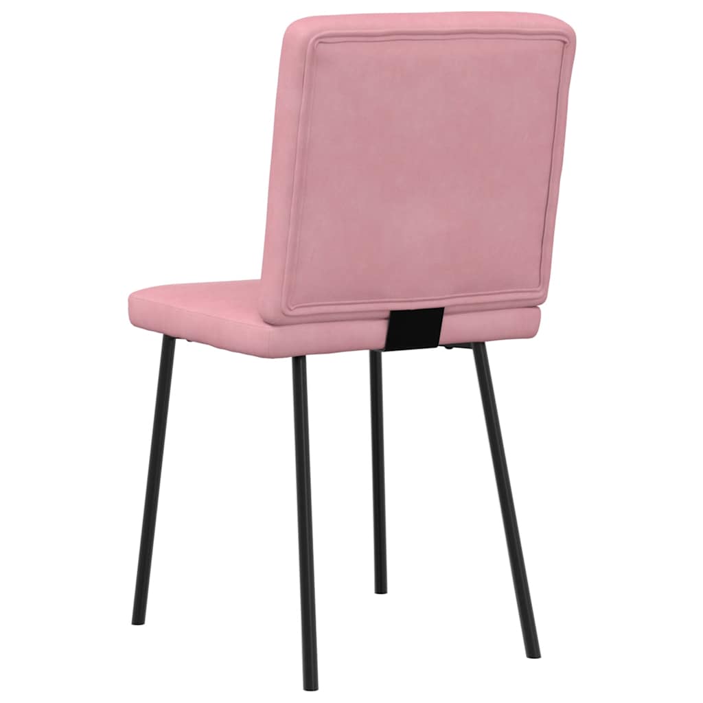 Dining chairs set of 6 pink velvet