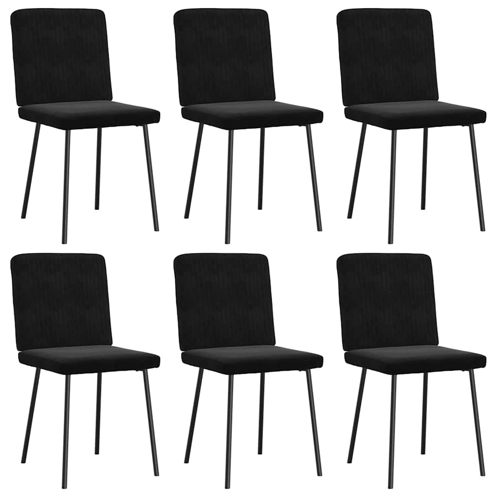 Dining chairs set of 6 black velvet