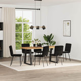 Dining chairs set of 6 black velvet