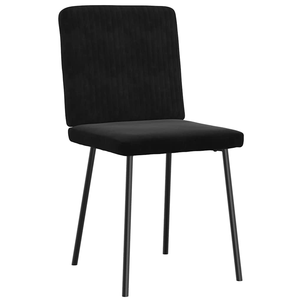 Dining chairs set of 6 black velvet