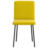 Dining chairs set of 6 yellow velvet