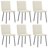 Dining chairs set of 6 cream velvet