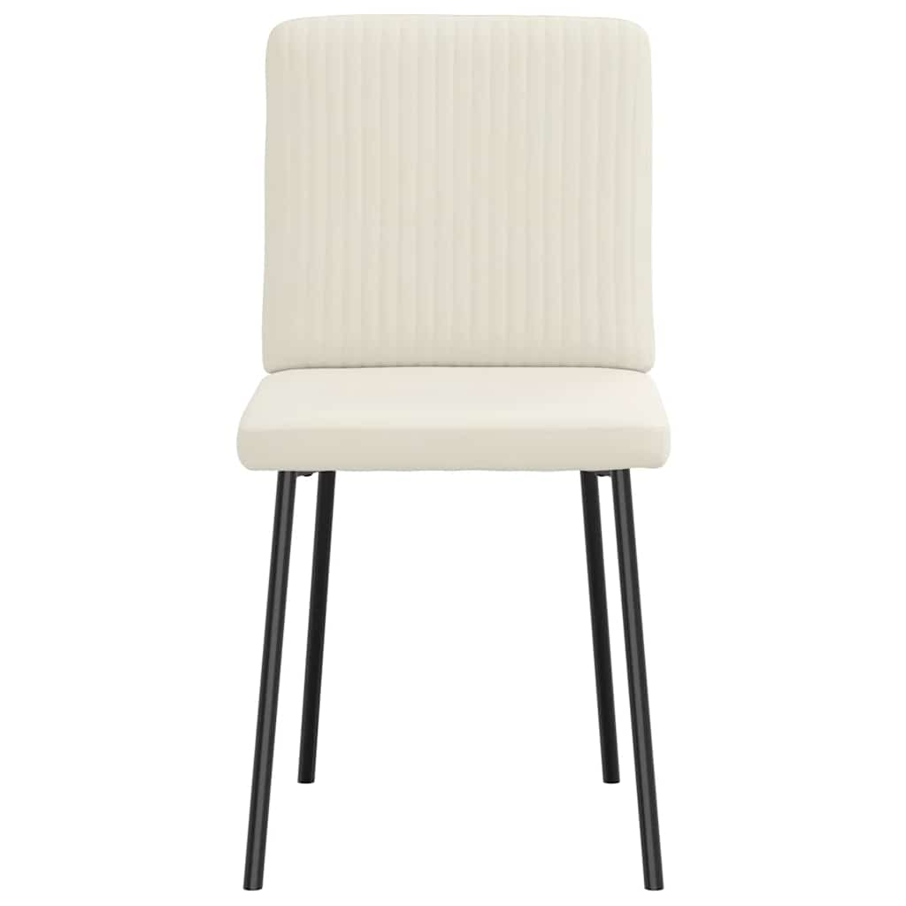 Dining chairs set of 6 cream velvet