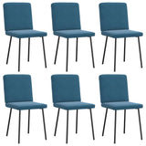 Dining chairs set of 6 blue velvet