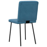 Dining chairs set of 6 blue velvet