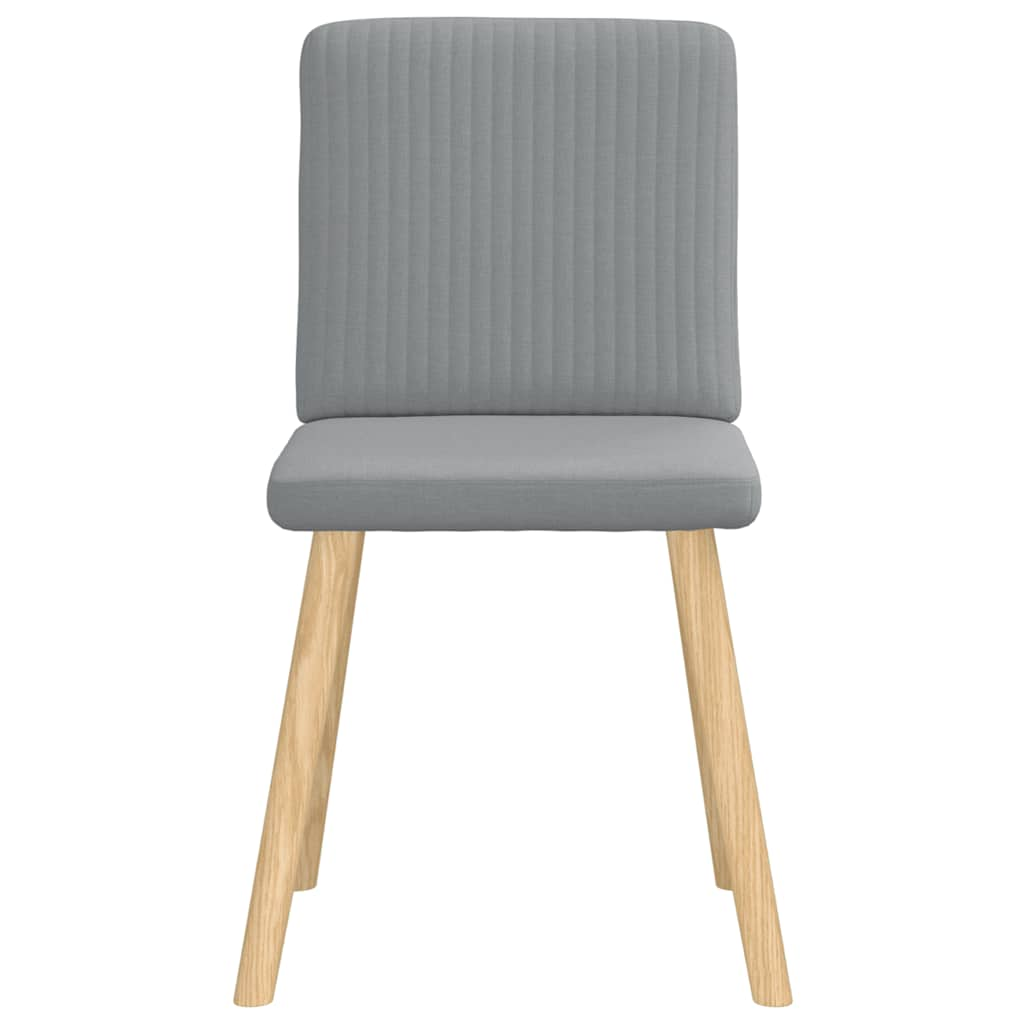 Dining chairs set of 6 light grey fabric