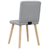 Dining chairs set of 6 light grey fabric