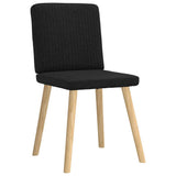 Dining chairs set of 6 black fabric