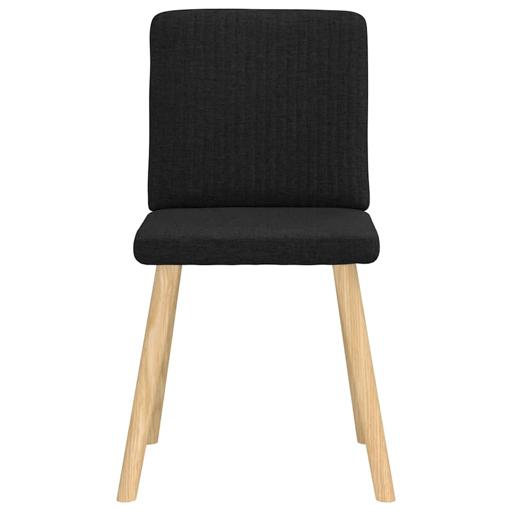 Dining chairs set of 6 black fabric