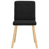 Dining chairs set of 6 black fabric