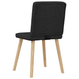 Dining chairs set of 6 black fabric