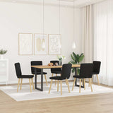 Dining chairs set of 6 black fabric