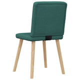 Dining chairs set of 6 dark green fabric