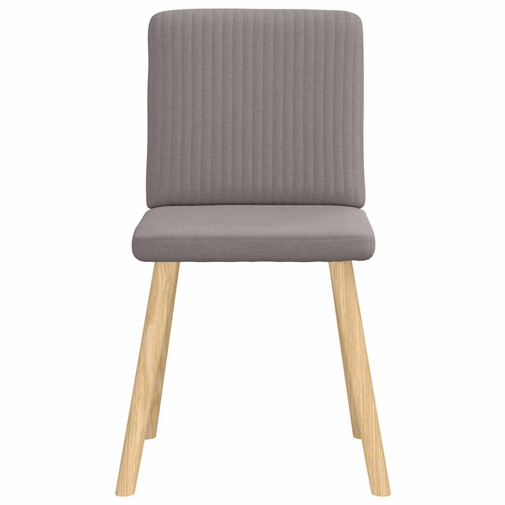 Dining chairs set of 6 taupe fabric