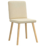 Dining chairs set of 6 cream fabric