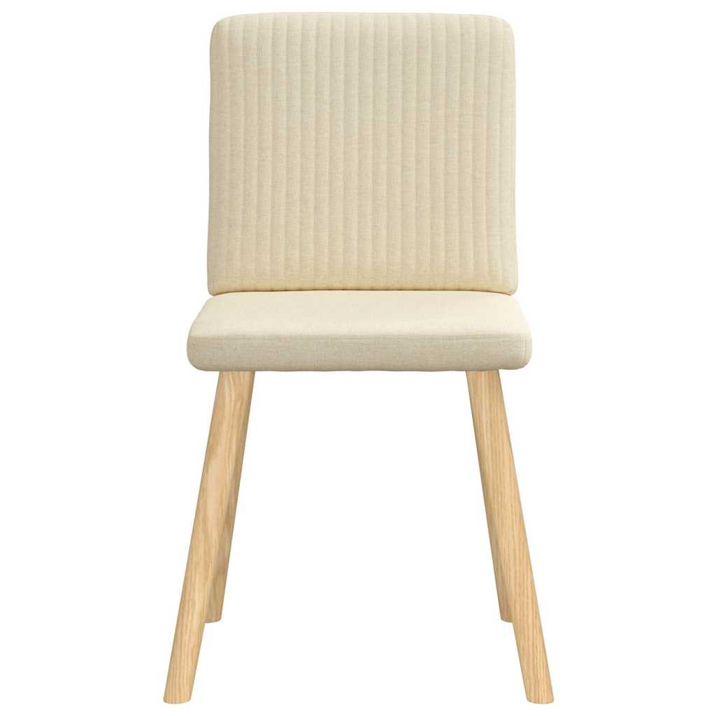 Dining chairs set of 6 cream fabric