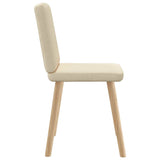 Dining chairs set of 6 cream fabric