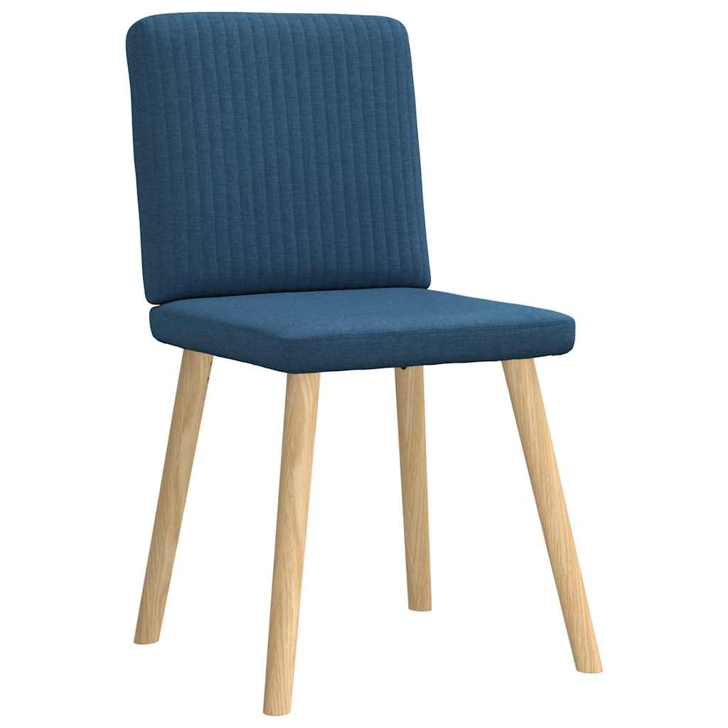 Dining chairs set of 6 blue fabric