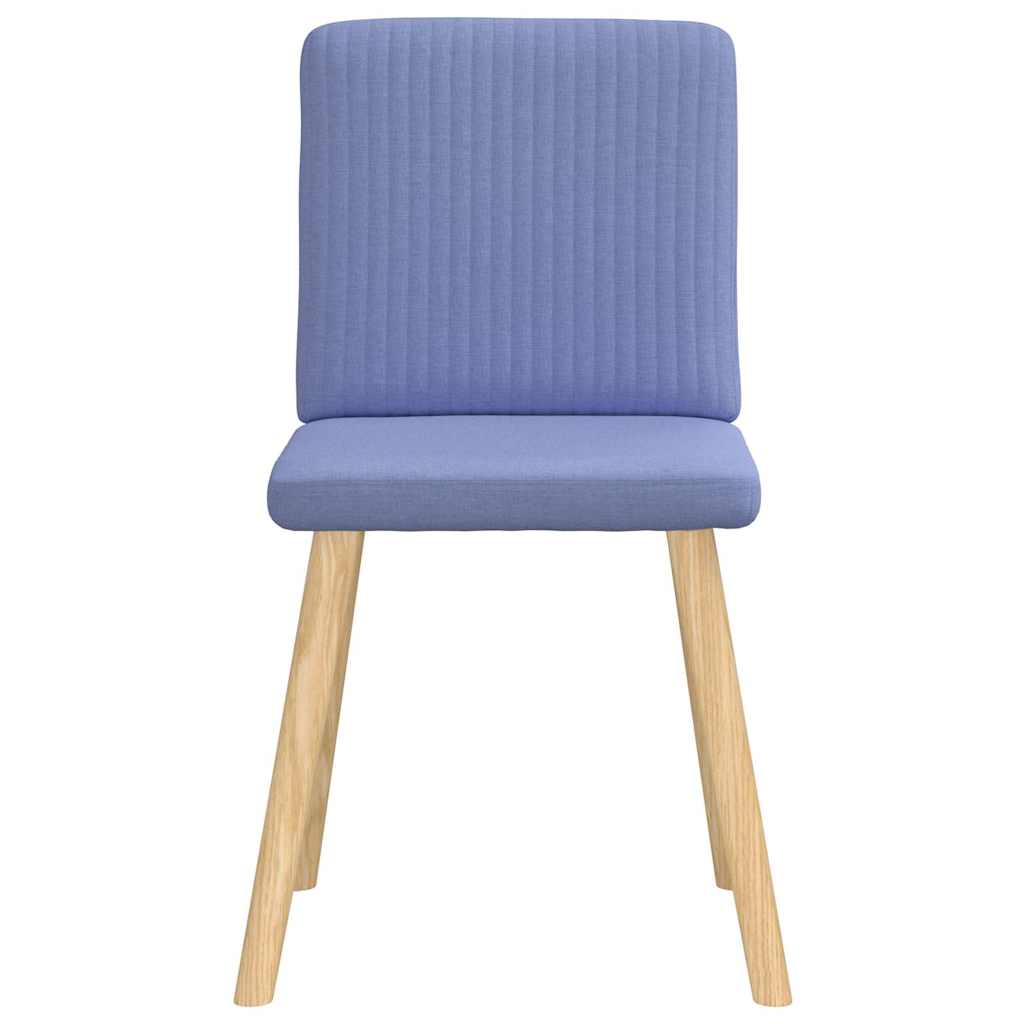 Dining chairs set of 6 blue denim fabric