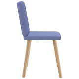 Dining chairs set of 6 blue denim fabric